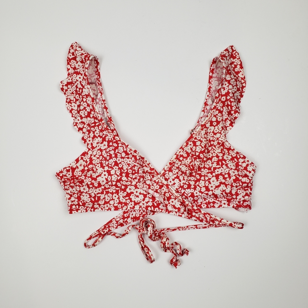 H&M Ruffle Trim Wrap Around Bikini Top
